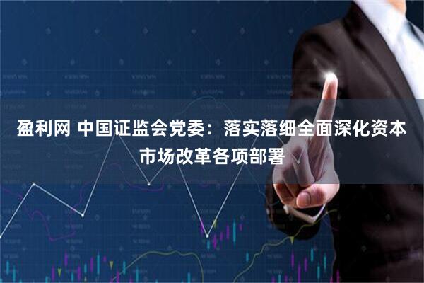 盈利网 中国证监会党委：落实落细全面深化资本市场改革各项部署