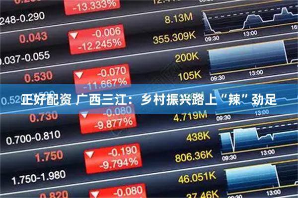 正好配资 广西三江:乡村振兴路上“辣”劲足